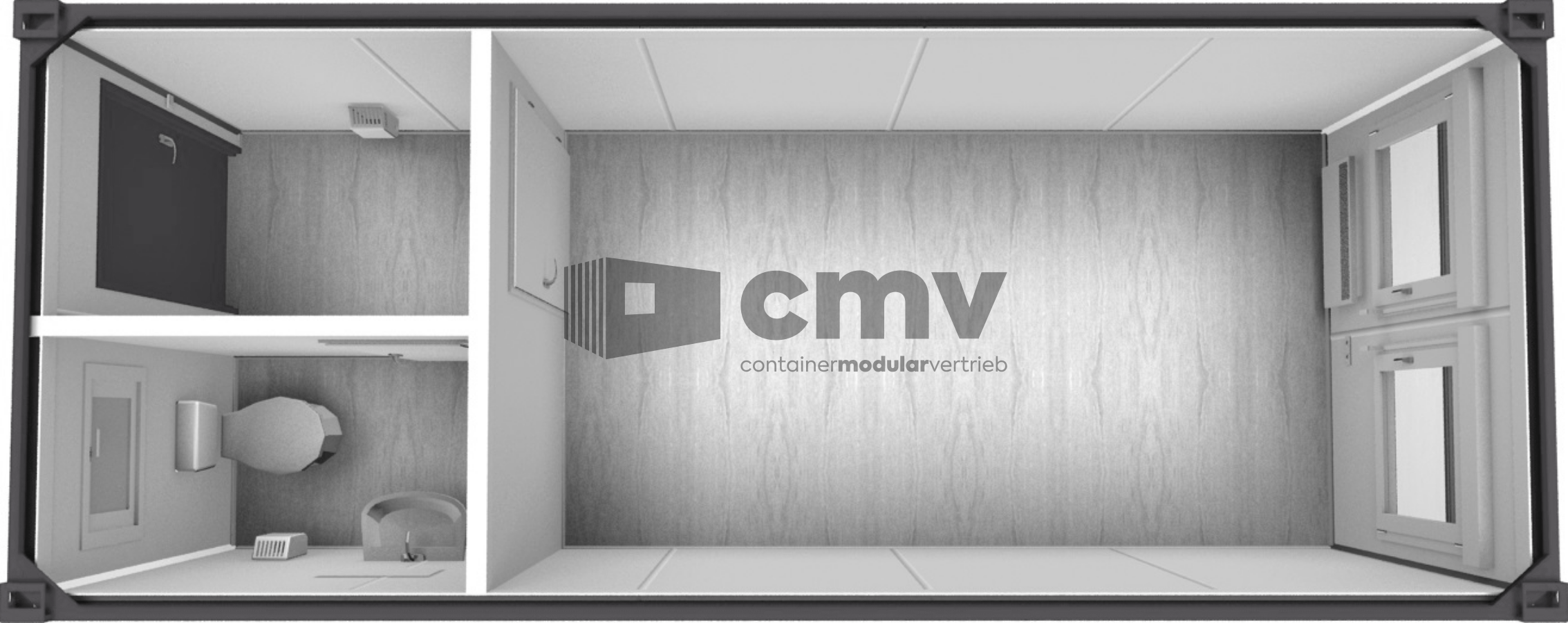 Containermodul 20 ft. - mit WC